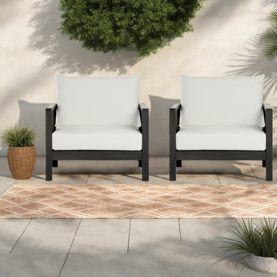 Ensemble de 2 chaises longues de patio en bois d'acacia