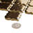 Hudson Tangier Gold 12-3/8" x 12-3/8" Porcelain Mosaic Floor and Wall Tile