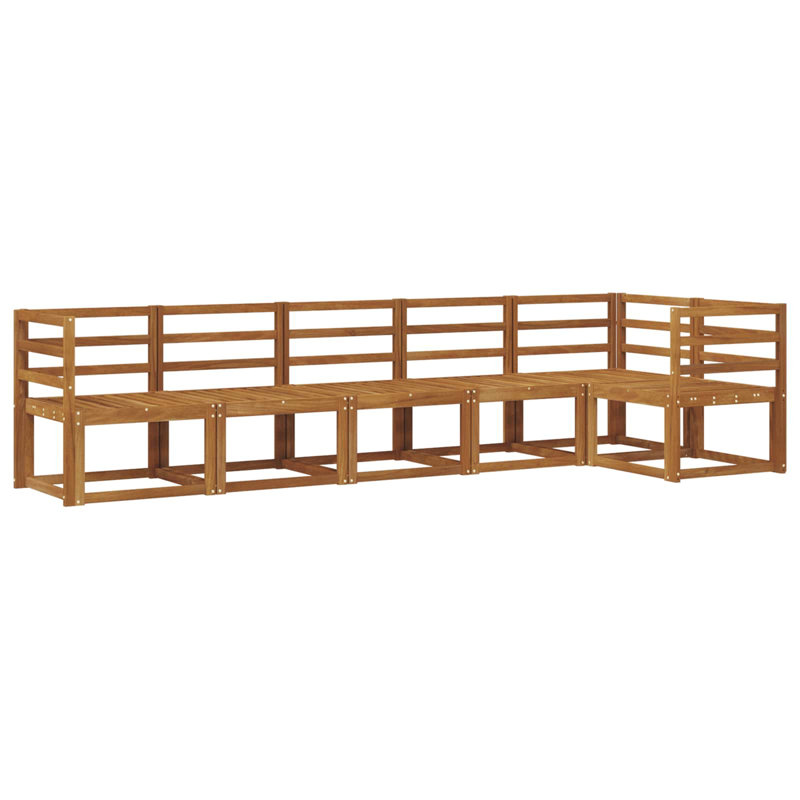 304 cm W Solid Wood Patio Corner Sofa Set