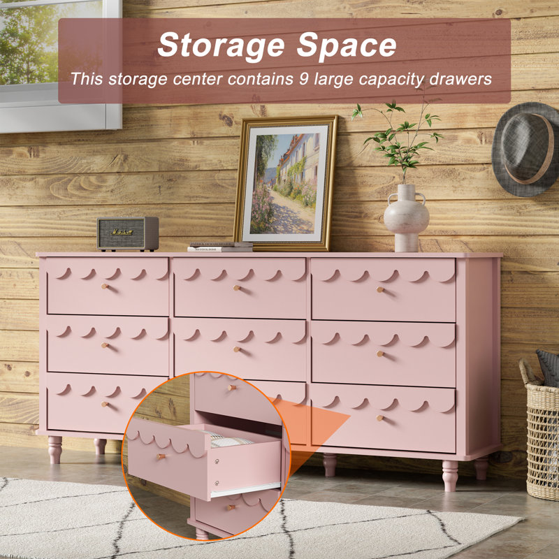 light pink dresser Max & Lily Charlotte 7 Drawer each capable of swallowing bulky sweaters Chelsea 5-Drawer Tall Dresser, Simply