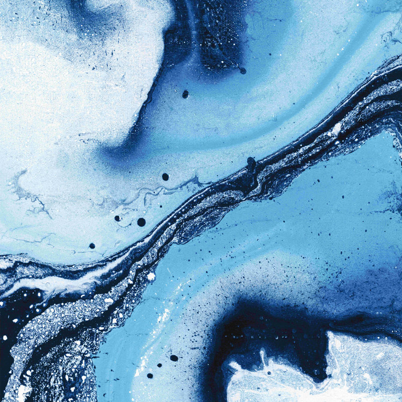 " Blue Galaxy Marble ", 36" H x 36" W  