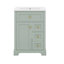 Meuble-lavabo de salle de bain avec lavabo 24 po, tiroir coulissant et support de porte, tablette réglable, tiroirs et porte à fermeture en douceur-2136402261