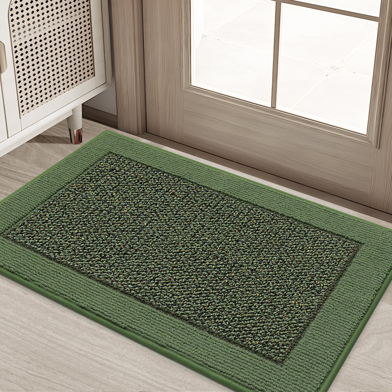 Non-Slip No Pattern Doormat, Green, 50.8cm W x 81.3cm L
