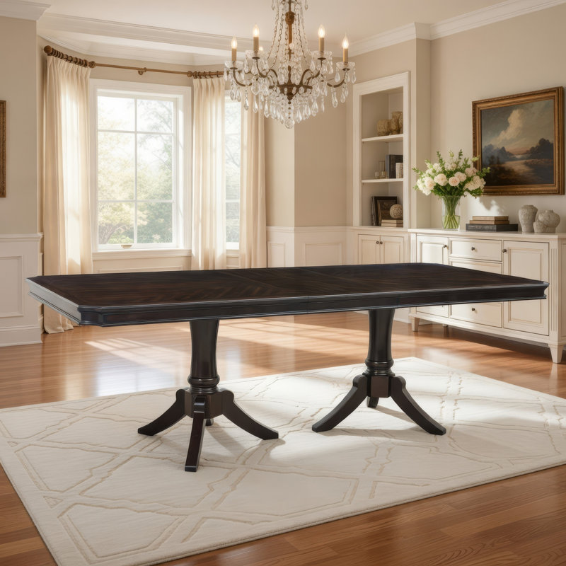 Klemenc Extendable Dining Table With Extension Leaf ,kitchen table,dinning table