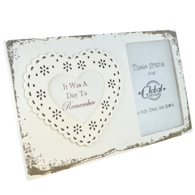 Cream Solid + Manufactured Wood Picture Frame