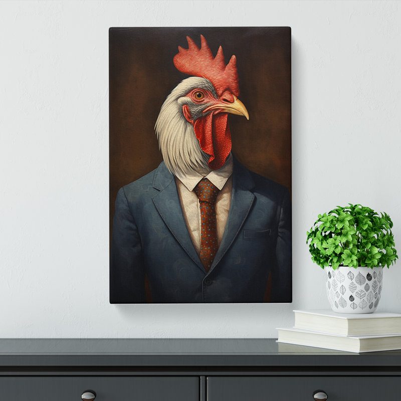 Rooster Dadaism - No Frame Print, 60cm H x 40cm W x 3cm D