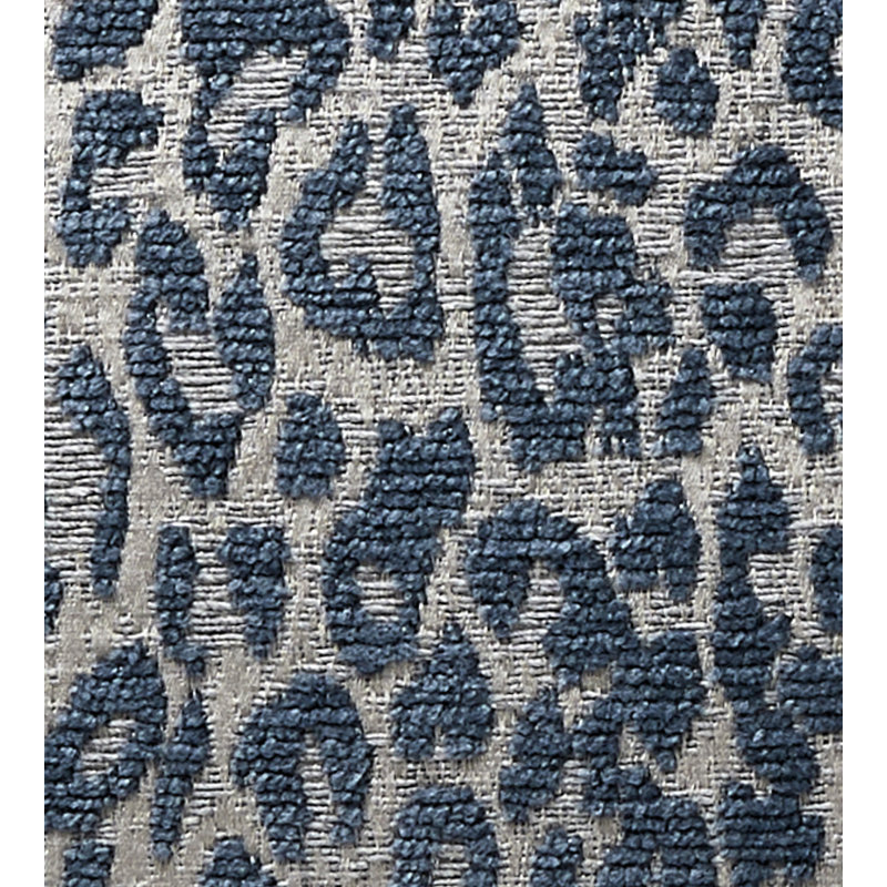 Amazink Leopard Cotton Blend Fabric, Orion Blue