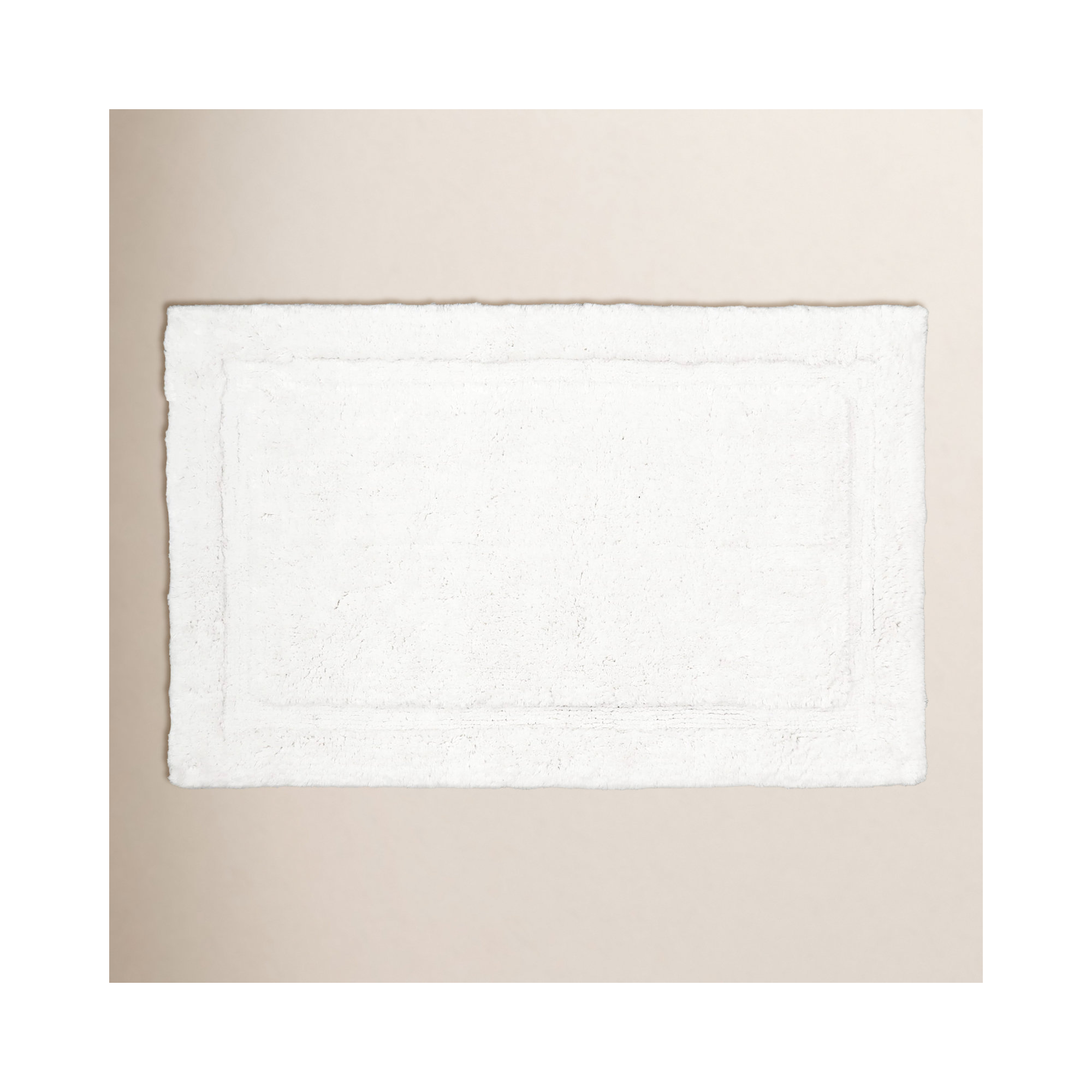Rane Plush Cotton Bath Mat, White, 20"W x 32"L