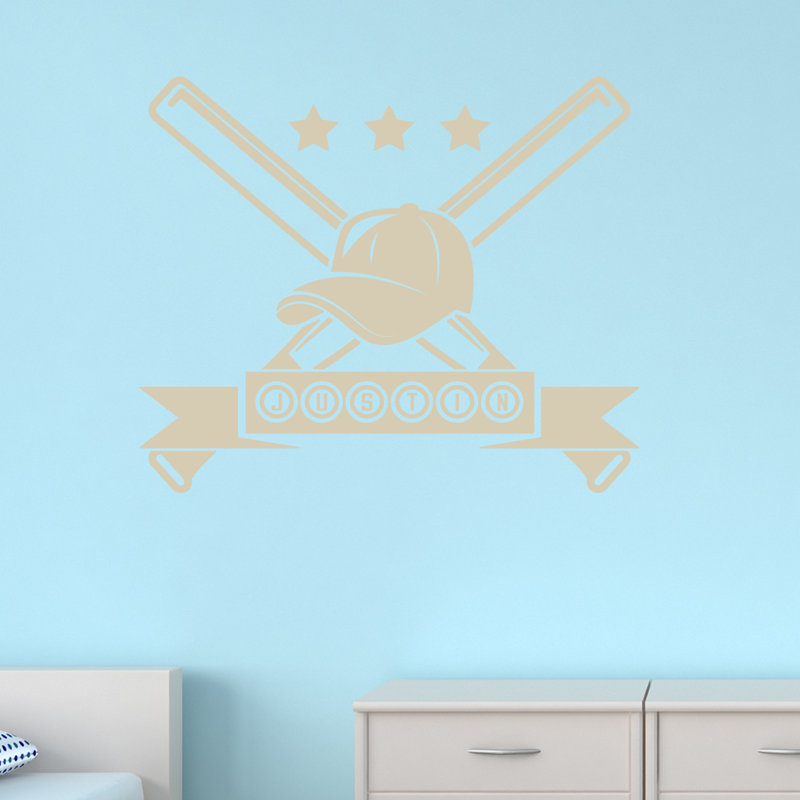 Sports Wall Decal, Light Beige, Yes