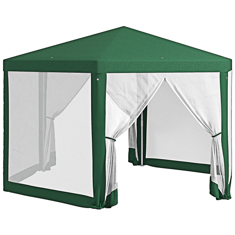 Tente de fête extérieure Outsunny avec parois de protection en filet