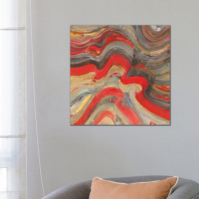 Floating Lava Red by Albena Hristova - Wrapped Canvas Gallery-Wrapped Canvas Giclée