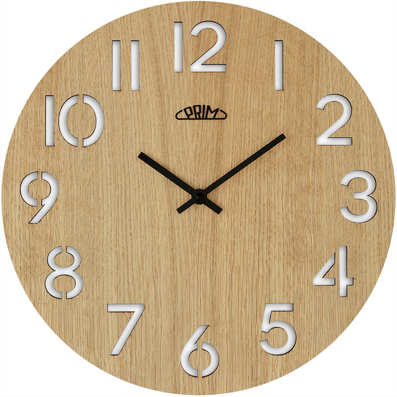 Wood Wall Clock, Light Brown