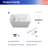 49 inch Acrylic Freestanding Japanese Soaking Bathtub, Square Sit-In Tub with Chrome Drain & Overflow, Glossy White, cUPC Certified-124795054