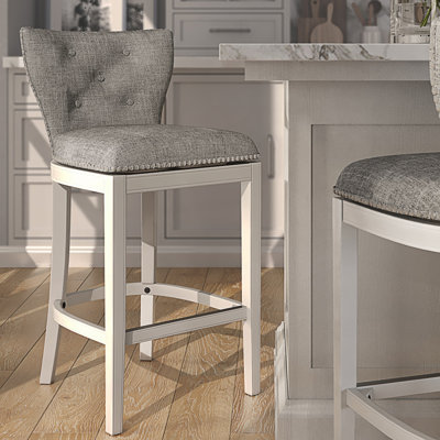 Tabouret de bar pivotant à hauteur de bar 1pc avec dossier