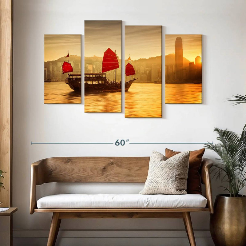 Jonque Mehar Victoria Harbour, H 32 po x l 52 po