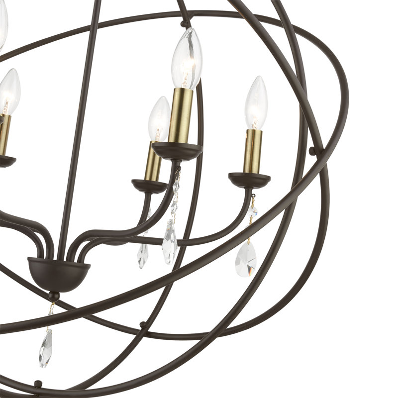 Lustre suspendu Lesperance, Bronze / laiton antique
