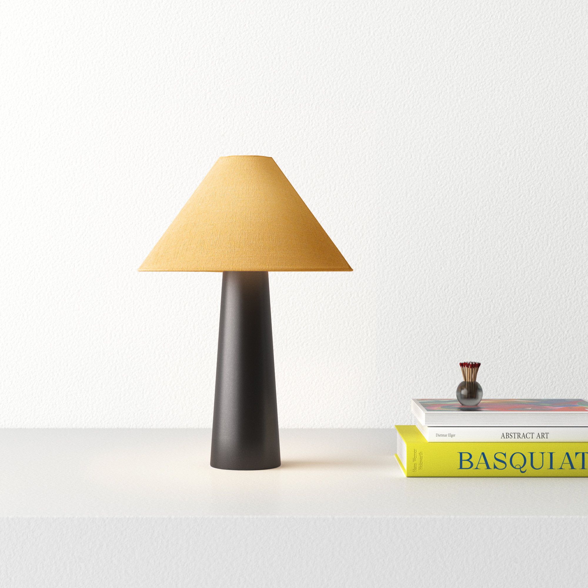 Payson Metal Table Lamp, Black, Mustard