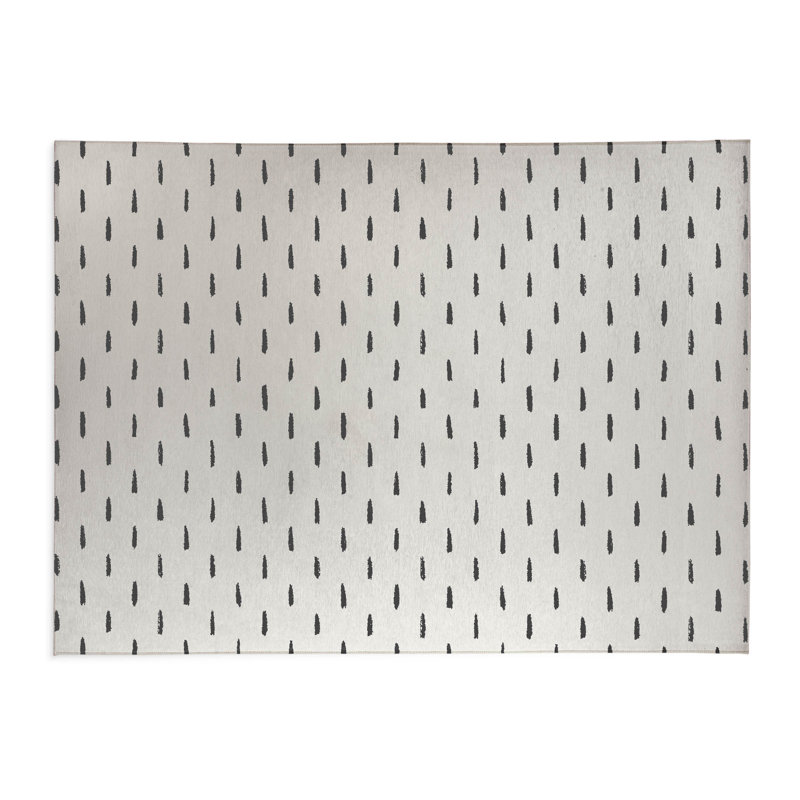 Tapis de jeu pour enfants Long Drop, Rectangle 60 po x 84 po, Ivoire/gris anthracite
