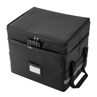 Fireproof Document Box, 1832 ℉ Heat Insulated Fireproof & Waterproof Box with Lock, Portable Two-Layer File Storage Organizer Home Office Travel Use, for Passports, Important Documents, Files