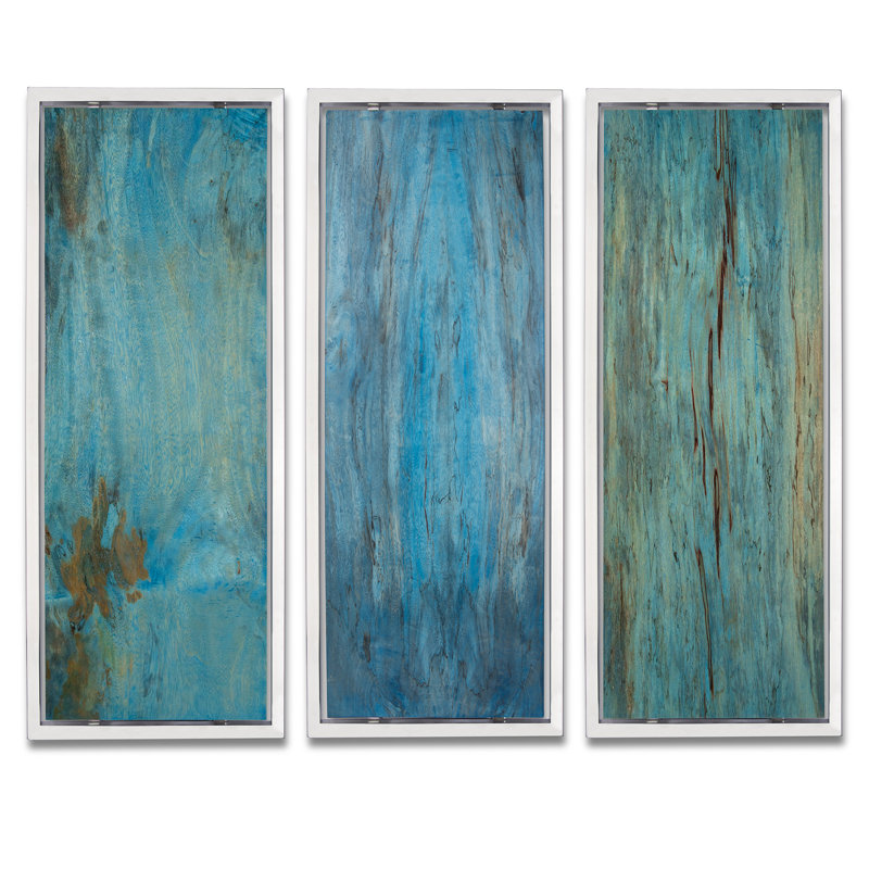 Handmade Industrial Abstract Wall Decor on Solid Wood, 39.5" H x 15.5" W x 1.5" D 