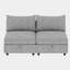 Canapé modulaire modulaire, siège convertible avec rangement, canapé-lit modulaire, combinaisons modulaires flexibles en tissu pour le salon