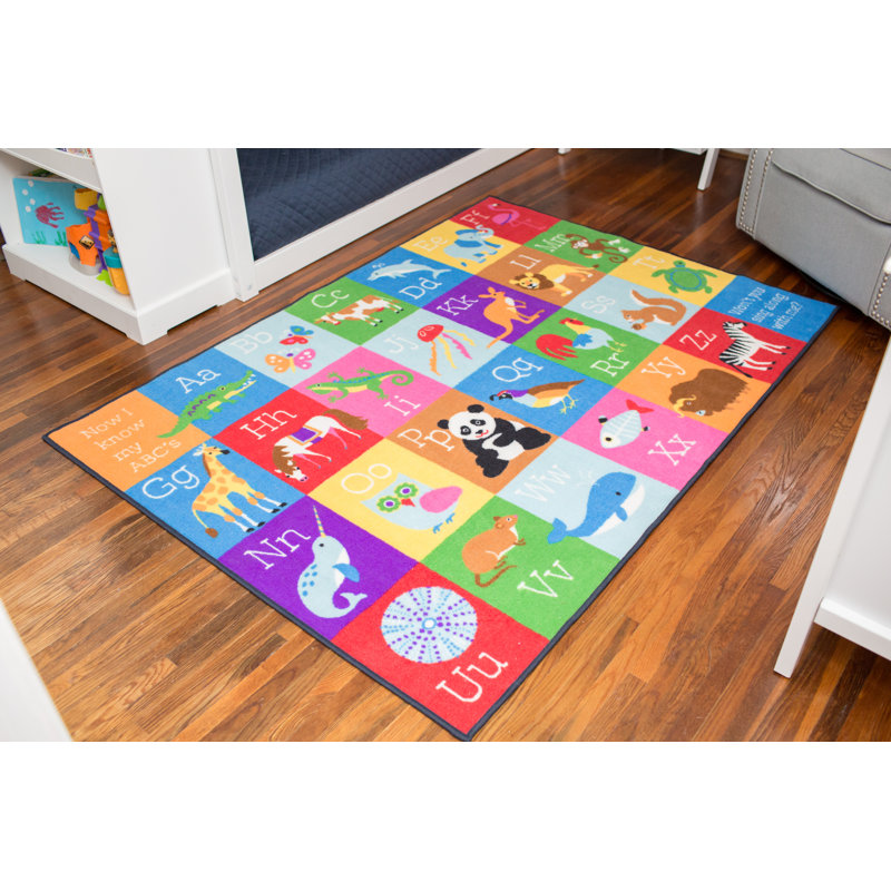 Wildkin Kids Educational Play Rug – Skid-Proof, Durable Nylon, Fun Learning Mat - ABCs