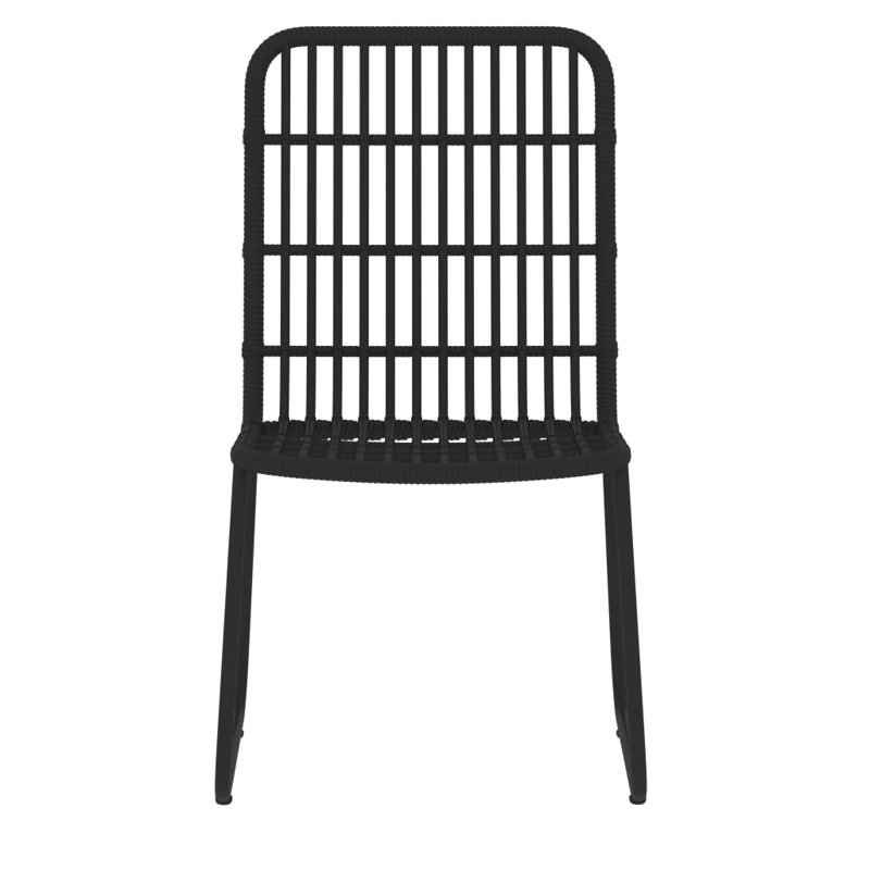 Hariklia 8 - Person Patio Dining Set with Rectangular Table, Black
