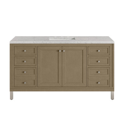 Chicago 60"" Floating Single Bathroom Vanity Set -  James Martin Vanities, 305-V60S-WWW-3EJP
