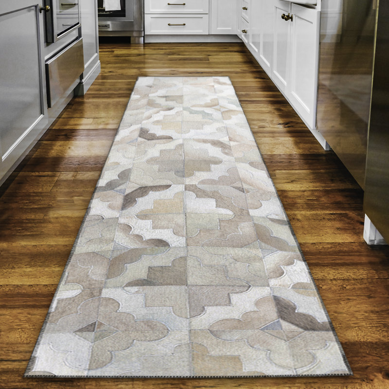 Chenille Patchwork Indoor / Outdoor Rug, Runner 2'3" x 7'6"