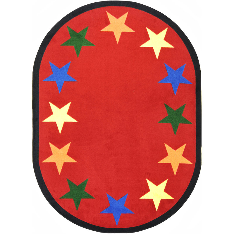 Tapis éducatif et éducatif, Ovale 5 pi 4 po x 7 pi 8 po