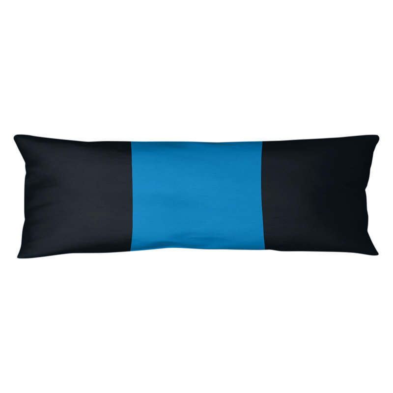 Stripes Medium Polyester/Polyfill Body Pillow, Black and Blue, NFL Stripes Football