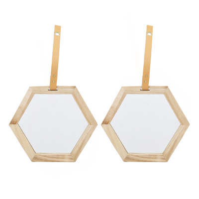 Miroir hexagonal Harlan, 2 pièces, 11 x 10 po