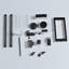 Porte de douche sans cadre à fermeture en douceur 56 po x 60 po x H 76 po, verre trempé simple de 1/4 po (6 mm) avec revêtement antidéflagrant