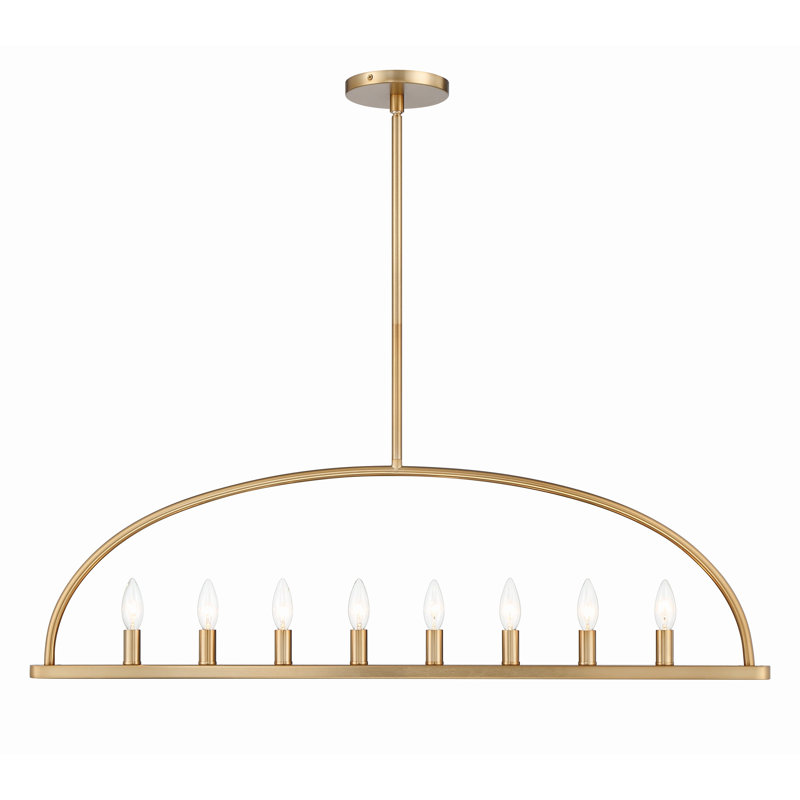 Lustre géométrique à 8 lumières Contra Aleena, Or