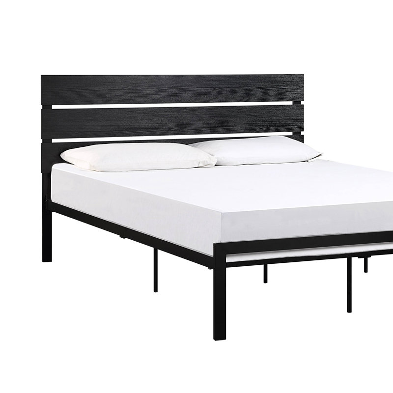 Tavraj Metal Platform Bed, Black, Queen
