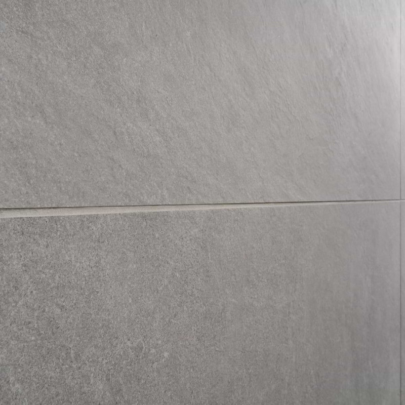 Era 24x48 Matte Textured Limestone Look Porcelain Tile, Silver Gray