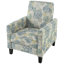 Fauteuil inclinable rembourré 27,5 po avec accoudoirs inclinables et pieds en bois de hêtre massif pour le salon et la chambre à coucher