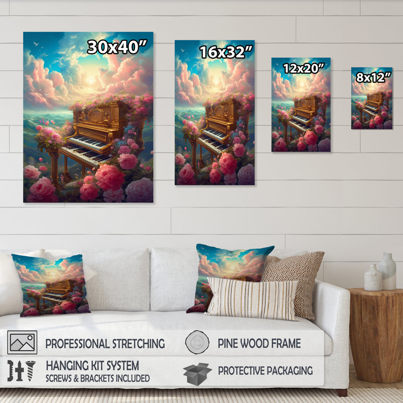 Floral Floral in Heaven II - impression, Cadre photo noir, H 20 po x l 12 po x P 1 po