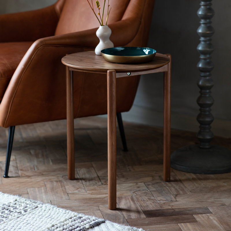 Burley Solid Wood End Table, Dark Wood, Dark Wood