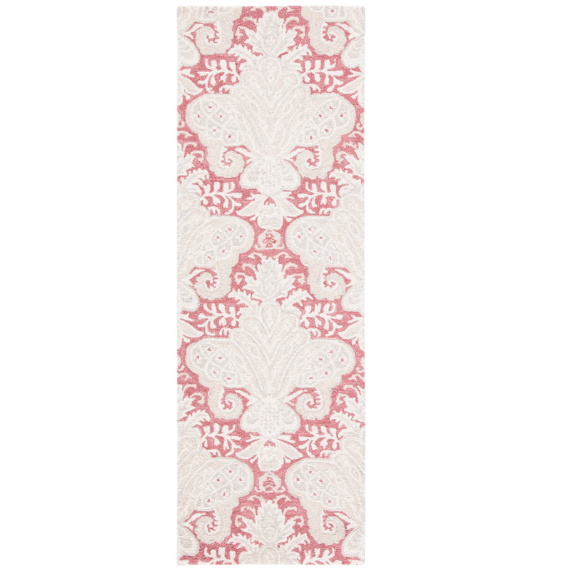 Hippocrates Hand Tufted Wool And Cotton With Latex Ikat Rug, Runner 2'3" x 7'