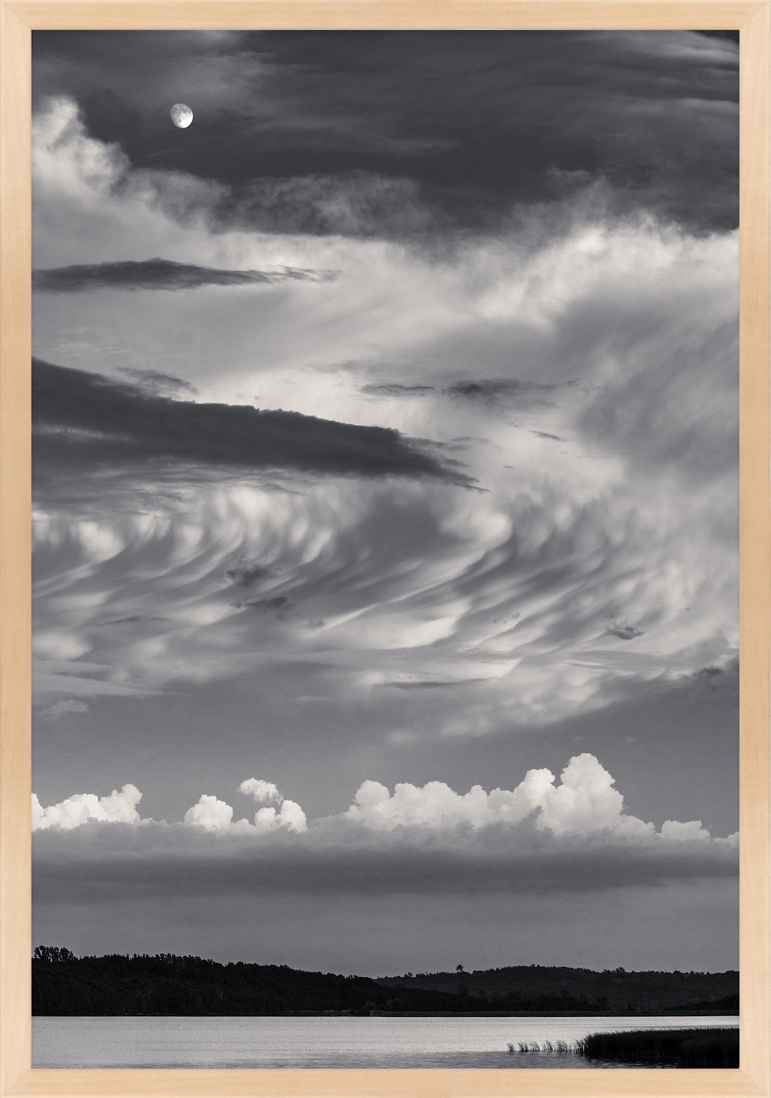 Garden Sign "Island Lake Moon" Print, 38" H x 26.5" W x 1.25" D, Brown