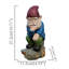 Figurine musquée bleue: gnome pensif en polyrésine