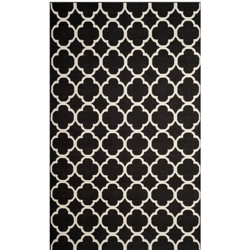 Desota Hand Woven Cotton Geometric Rug, Rectangle 5' X 8'
