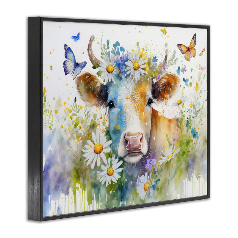 Vache de chalet moderne Stupell Industries, giclée sur toile par Alina Georgescu, H 16 po x l 20 po