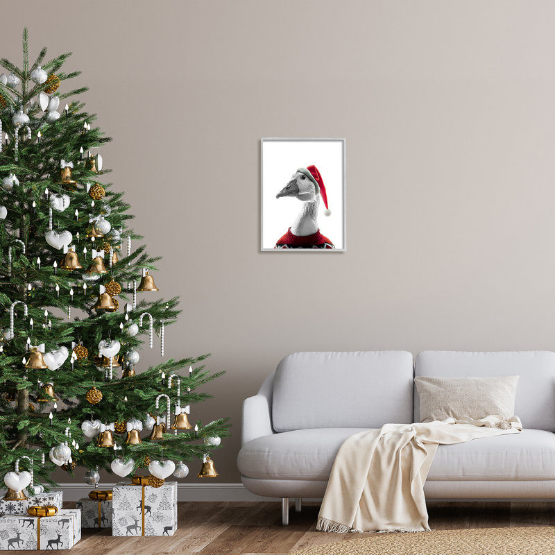 Az-635, reproduction de canard encadré sur toile par Annalisa Latella, H 20 po x l 16 po x P 1,5 po