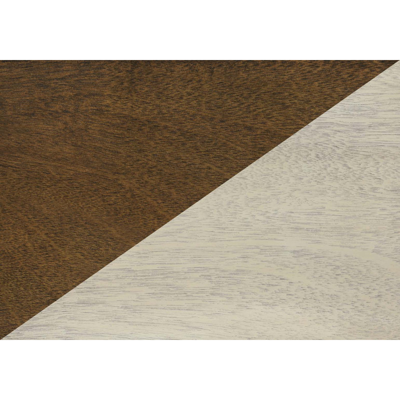 Table d'appoint, table d'appoint à 2 niveaux avec table de bout et tiroir, Brun
