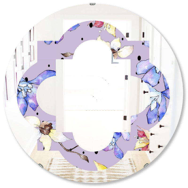 Miroir mural éclectique Quatrefoil, H 31,5 po x l po
