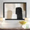 «Minimal and Geometric Compositions In Nature Tones», impression sur toile moderne Mid-Century, art mural moderne Mid-Century noir