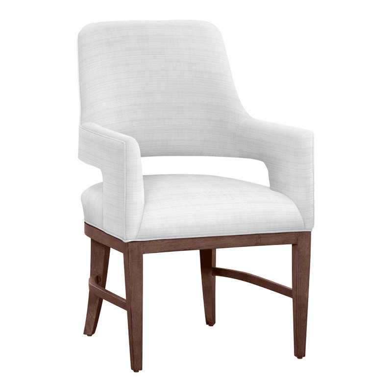 Chaise avec accoudoirs Josie, Noyer, Perigold Ishi Blanca