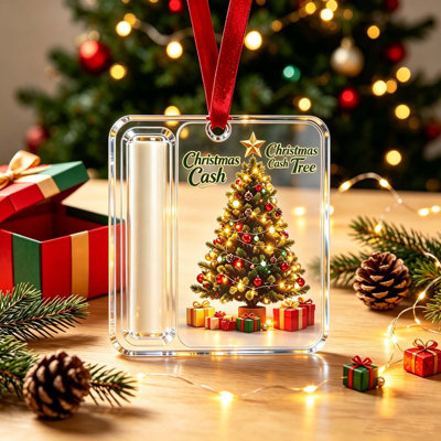 Christmas Decor Christmas Cash Ornament Acrylic Money Christmas Tree Ornament Reindeer Cash Gift Christmas Money Ornament For Holiday Xmas